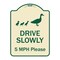 Signmission Designer Series-Drive Slowly 5 Mph Please W/ Duck & Ducklings Walking Grap, 24" x 18", TG-1824-9979 A-DES-TG-1824-9979 - alternate 1